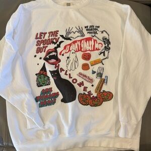 Comfort Colors Halloween Graphic White Sweater from shopKristinJones